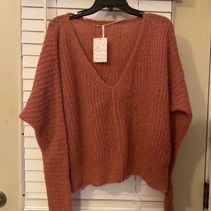 NWT Free People Prairie Rose sweater.
